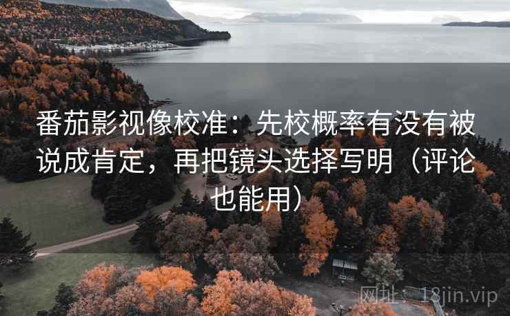 番茄影视像校准：先校概率有没有被说成肯定，再把镜头选择写明（评论也能用）