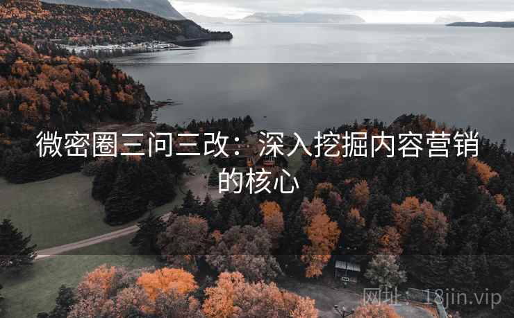 微密圈三问三改：深入挖掘内容营销的核心