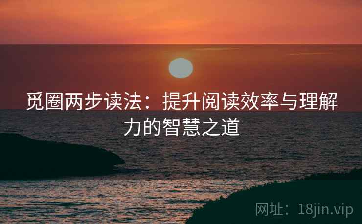 觅圈两步读法：提升阅读效率与理解力的智慧之道