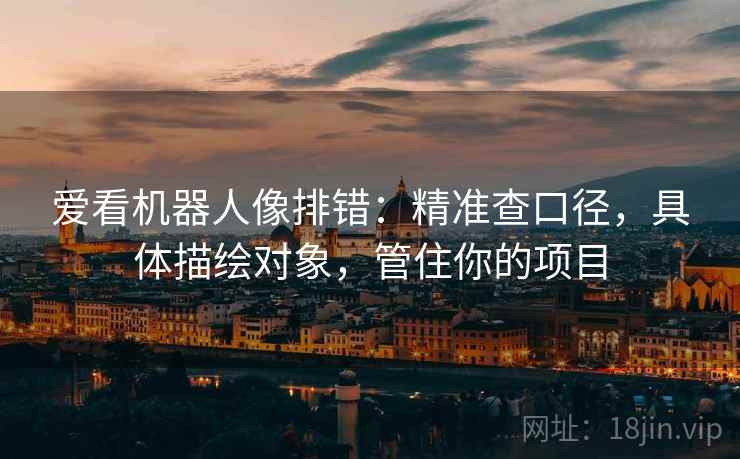 爱看机器人像排错：精准查口径，具体描绘对象，管住你的项目